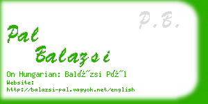 pal balazsi business card